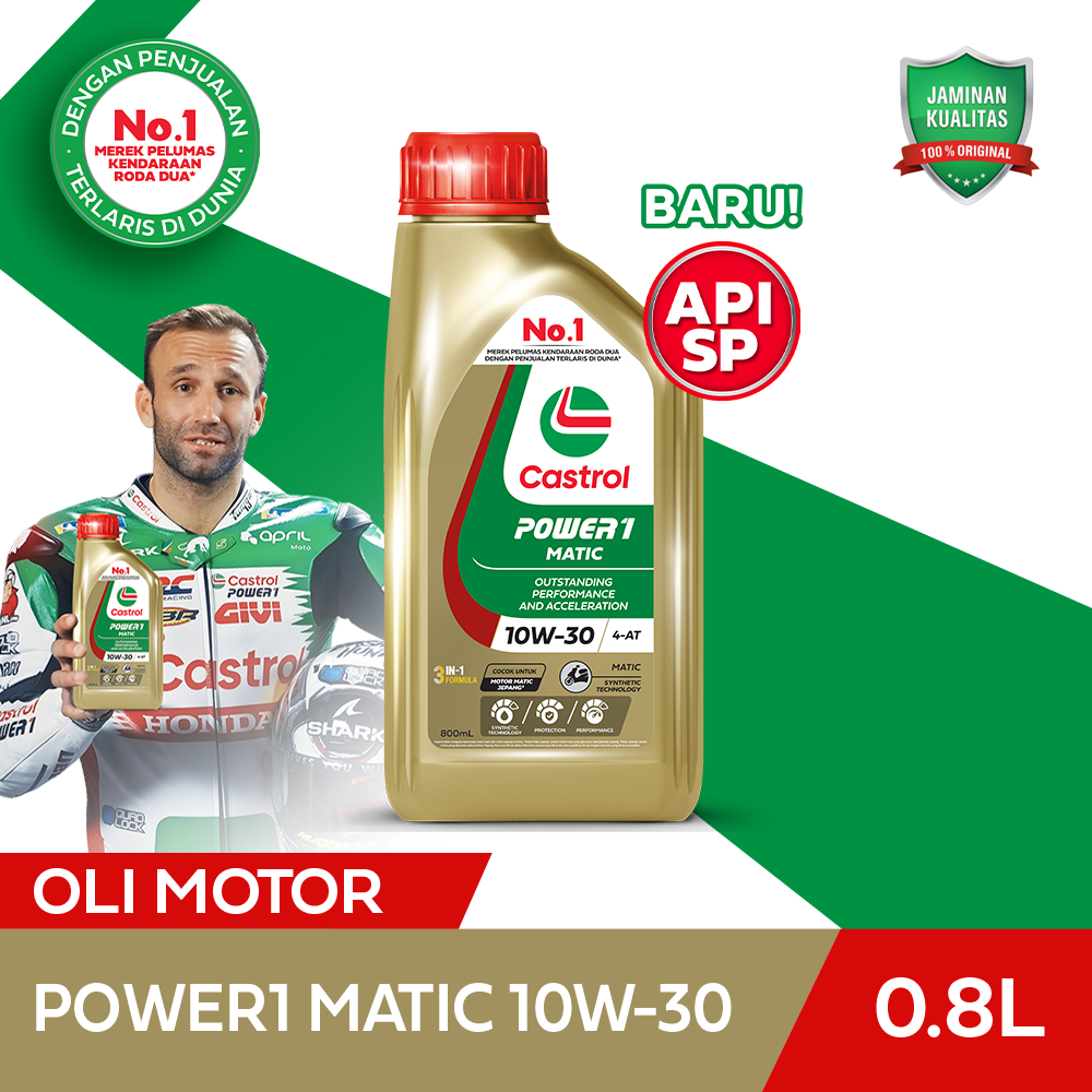 Oli Mesin Motor Castrol POWER1 Matic 10W-30 (0.8L) - Gambar 2