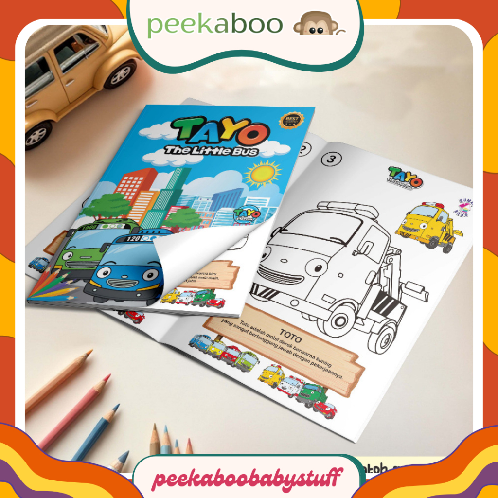 Full COLOR COLORING BOOK (FC) A5 - TAYO - FC || Full COLOR BOOK FOR ...