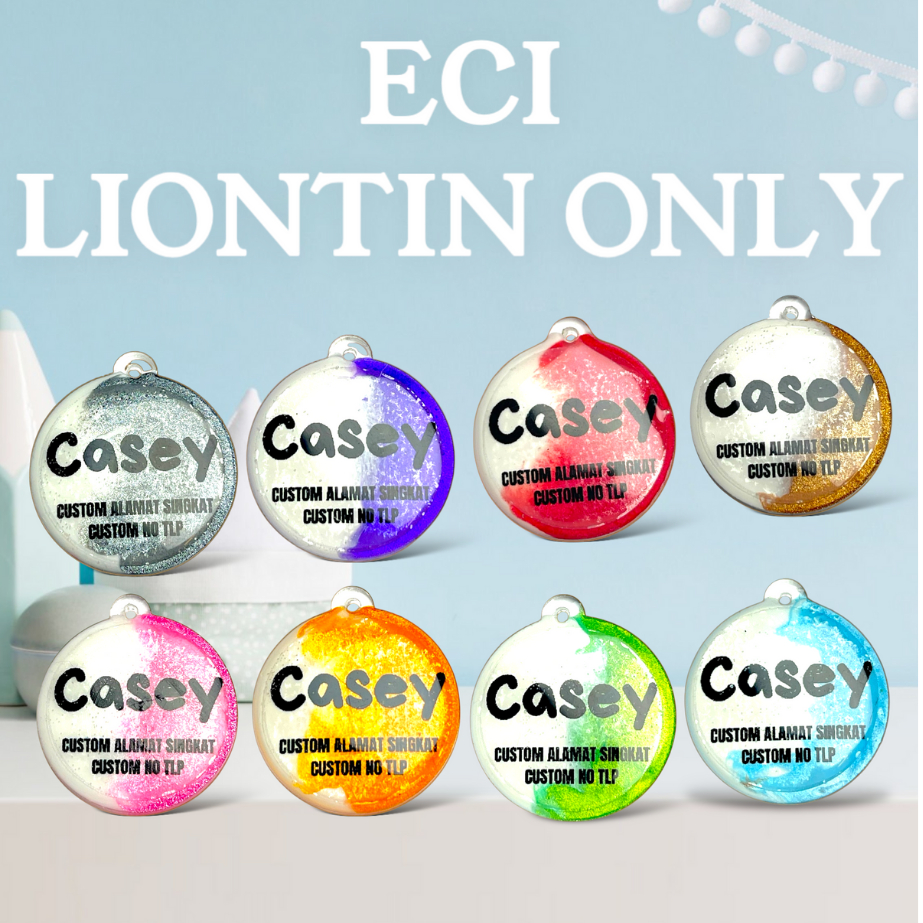 ECI LIONTIN ONLY / KALUNG KUCING / GRATIS CUSTOM NAMA / WATERPROOF