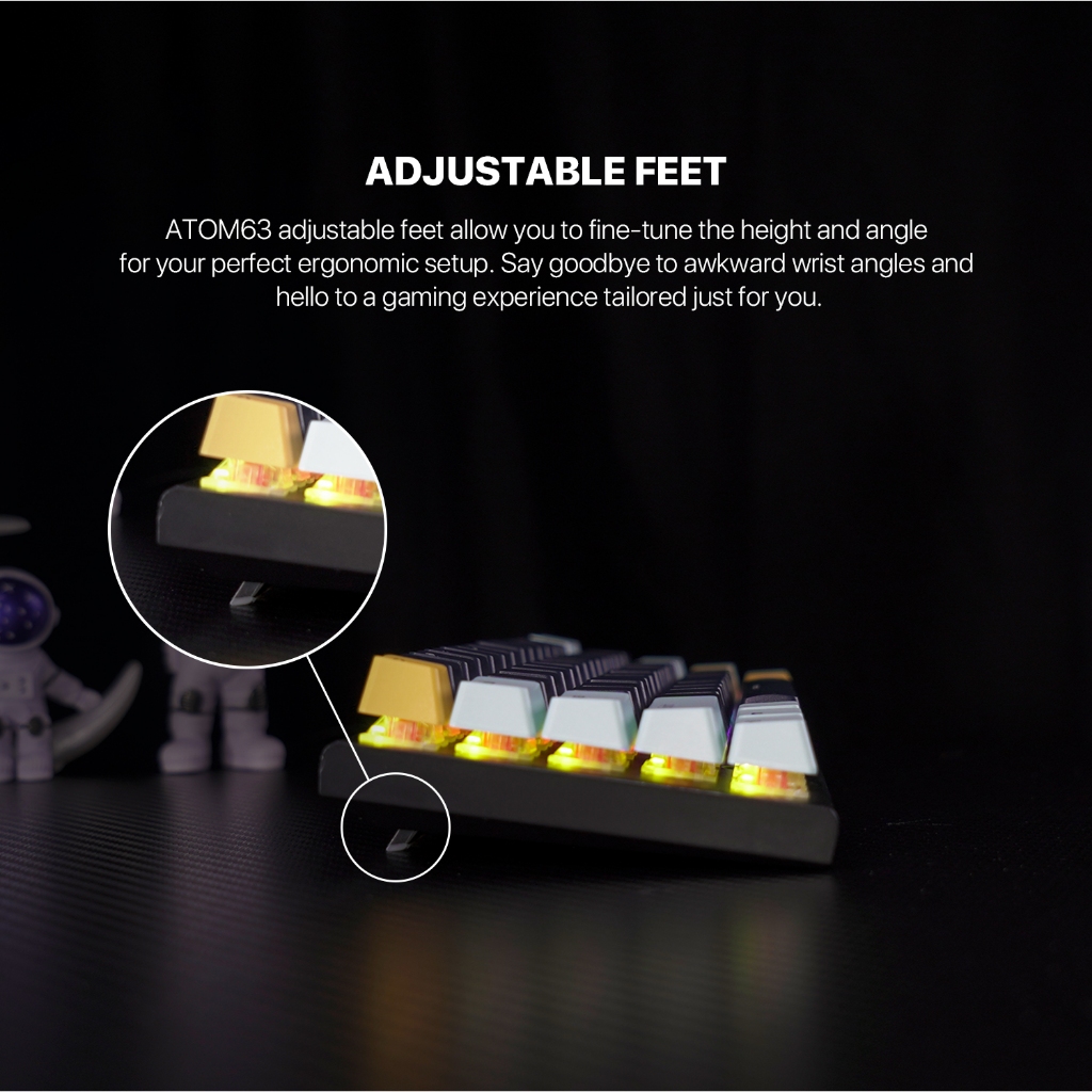 Fantech Atom63 / Atom-63 Mizu / Atom81 / Atom-861 Mizu / Atom96 / Atom-96 Mizu / MK874-V2 / MK875-V2 / MK890-V2 Wired Mechanical Gaming Keyboard Mizu Edition - Gambar 4