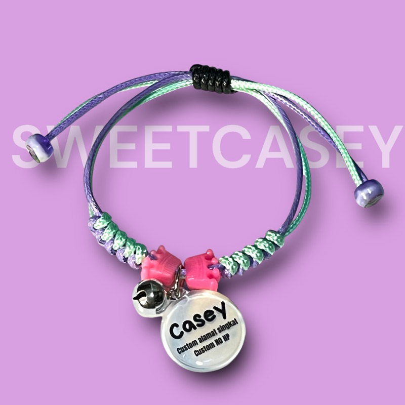 KALUNG KUCING NEJI/KALUNG KUCING CUSTOM NAMA/FREE NAMA/CAT NECKLACE - Gambar 2
