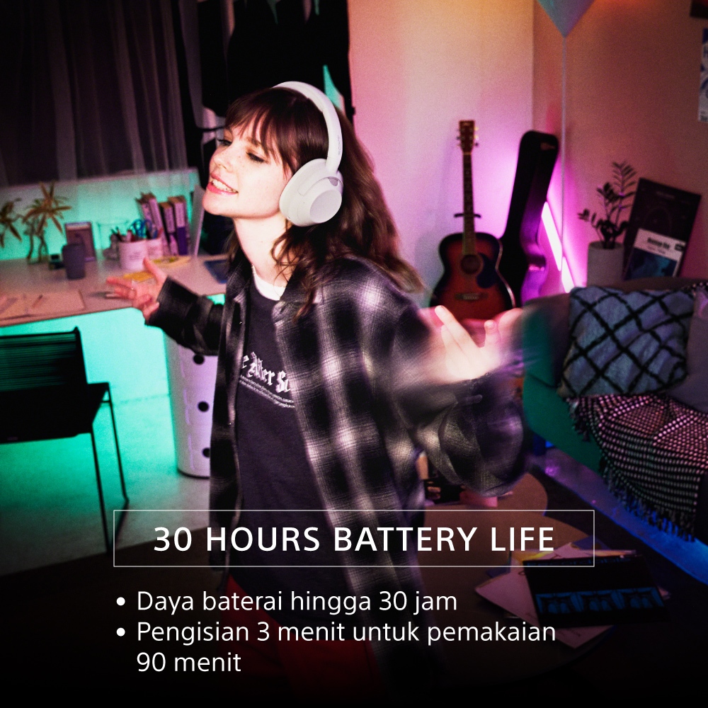 Sony ULT WEAR Noise Cancelling Headphones with Precise Voice Pickup, Long Battery Life 30h, Bluetooth 5.2 - Gambar 4