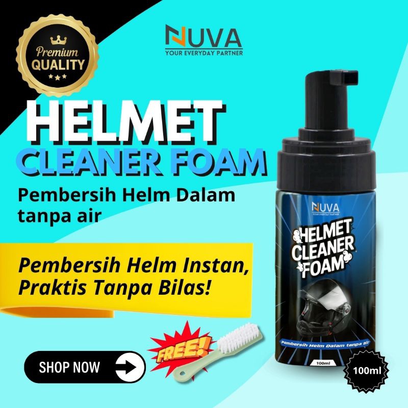 NUVA - HELMET CLEANER FOAM Pembersih Helm Tanpa Air - Gambar 4