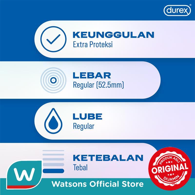 Durex Extra Safe 12s - Kondom Tebal Lelaki - Gambar 2