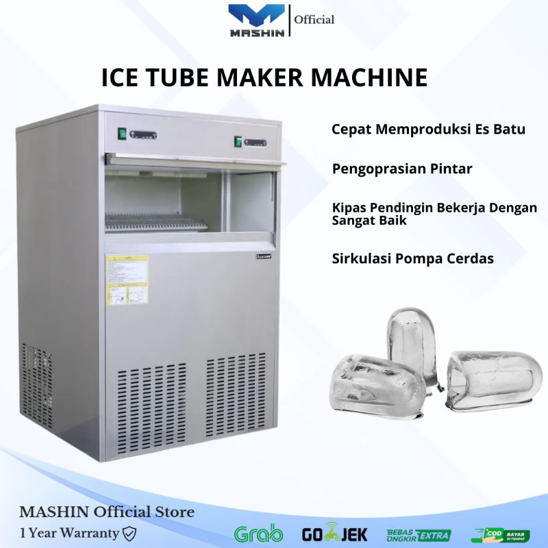 Mashin - Ice Tube Maker M-120 Bullet Ice Machine 120Kg/Hari Mesin Es Batu Bulat - Gambar 4