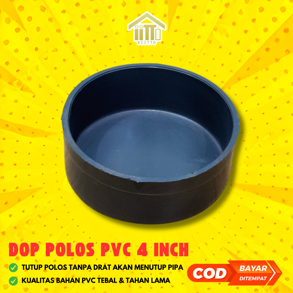 PLAIN CAP DOP 4 INCH PLASTIC PVC PIPE CAP/ 4