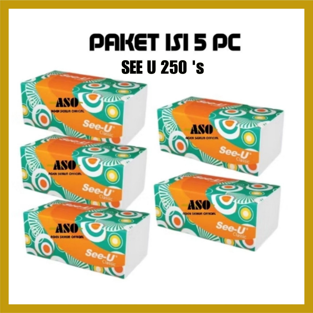 [ PAKET ISI 5 ] TISU tissue SEE-U 250 Sheet 2ply PROMO !!!