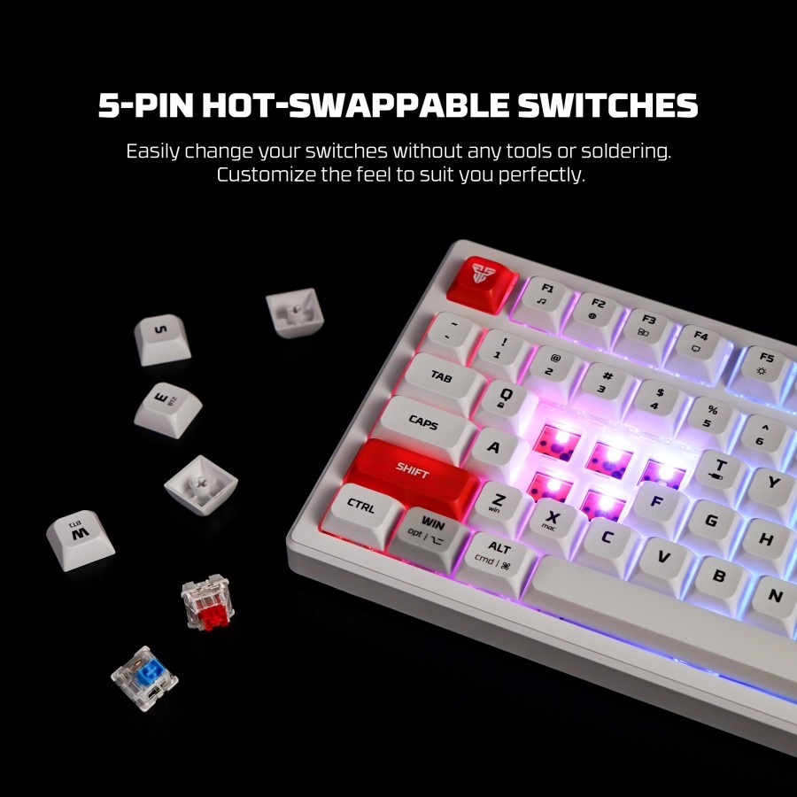 Fantech Atom Pro 97 / Atom Pro97 / MK918 Wireless Keyboard Mechanical Gaming With LED Screen - Gambar 2