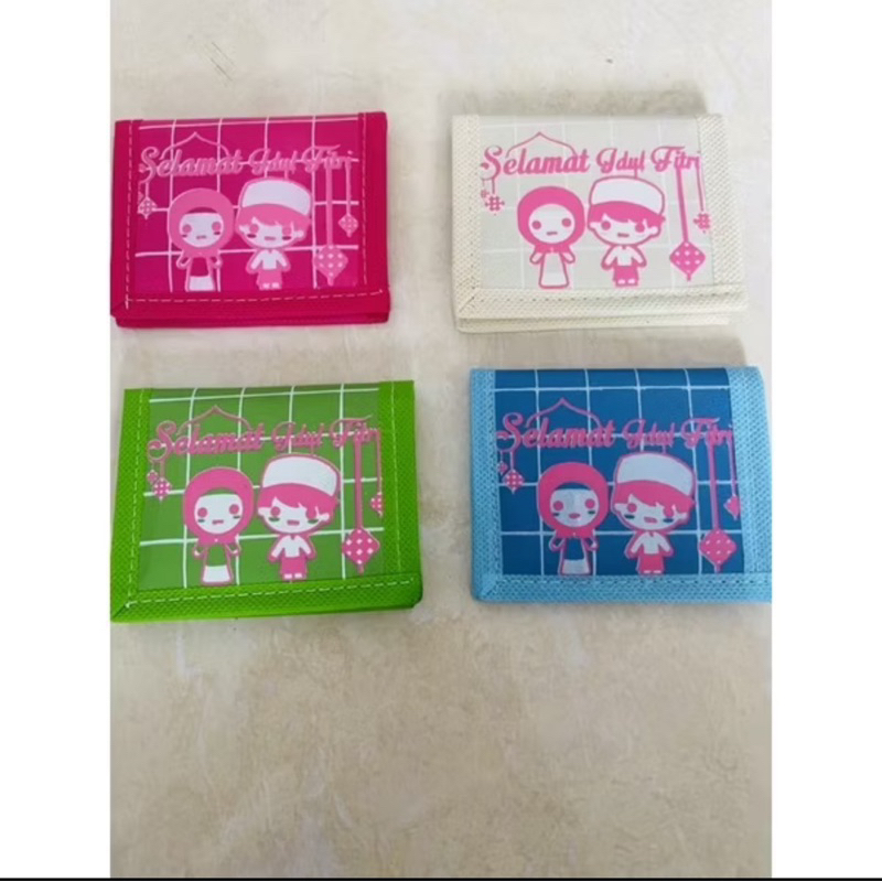 12pc Dompet Lipat Cowok dan Cewek Angpau Lebaran seri Lusinan - Gambar 2