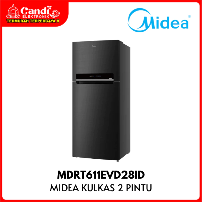 MIDEA Everest Kulkas 2 Pintu Kapasitas 473 Liter Inverter Quattro MDRT 611EVD 28ID MDRT611EVD28ID - Gambar 3