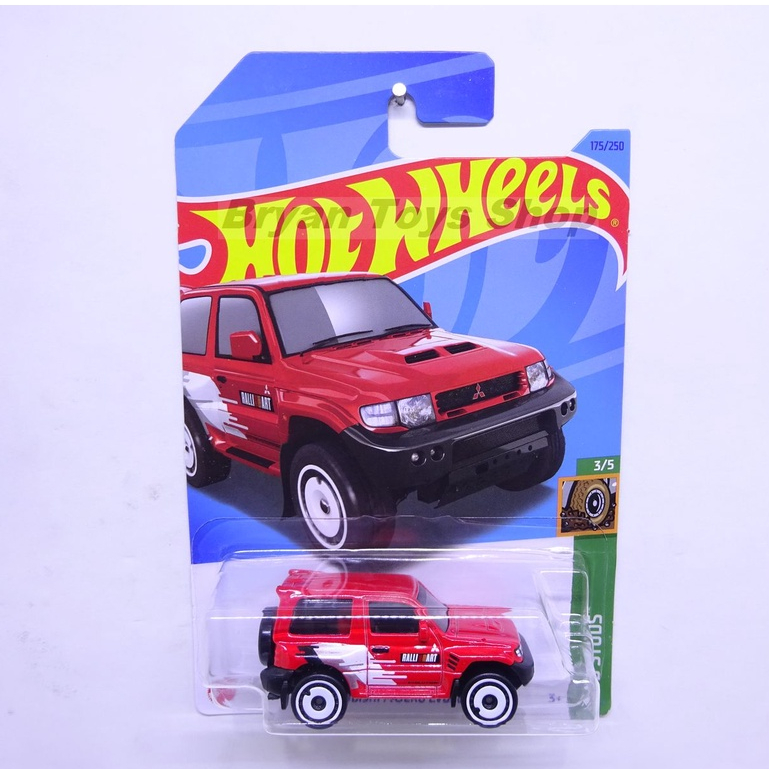 MERAH Hot Wheels Mitsubishi Pajero Evolution Red Ralli Art | Shopee ...