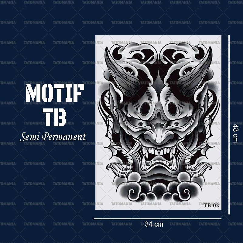 TM-semi-permanent temporary tattoo stickers TB-02 full back series ...