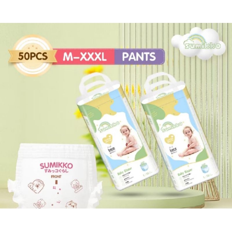 Sumikko Pants Popok Celana /Perekas Good Skin 50 pcs Popok Sekali Pakai Model Celana S/M/L/XL/XXXL. - Gambar 2