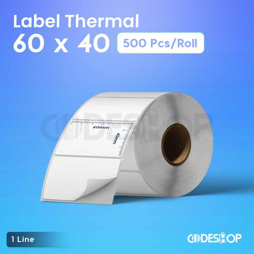 Barcode THERMAL LABEL 60X40 MM / THERMAL LABEL 60 X 40 MM CONTENTS 500 ...