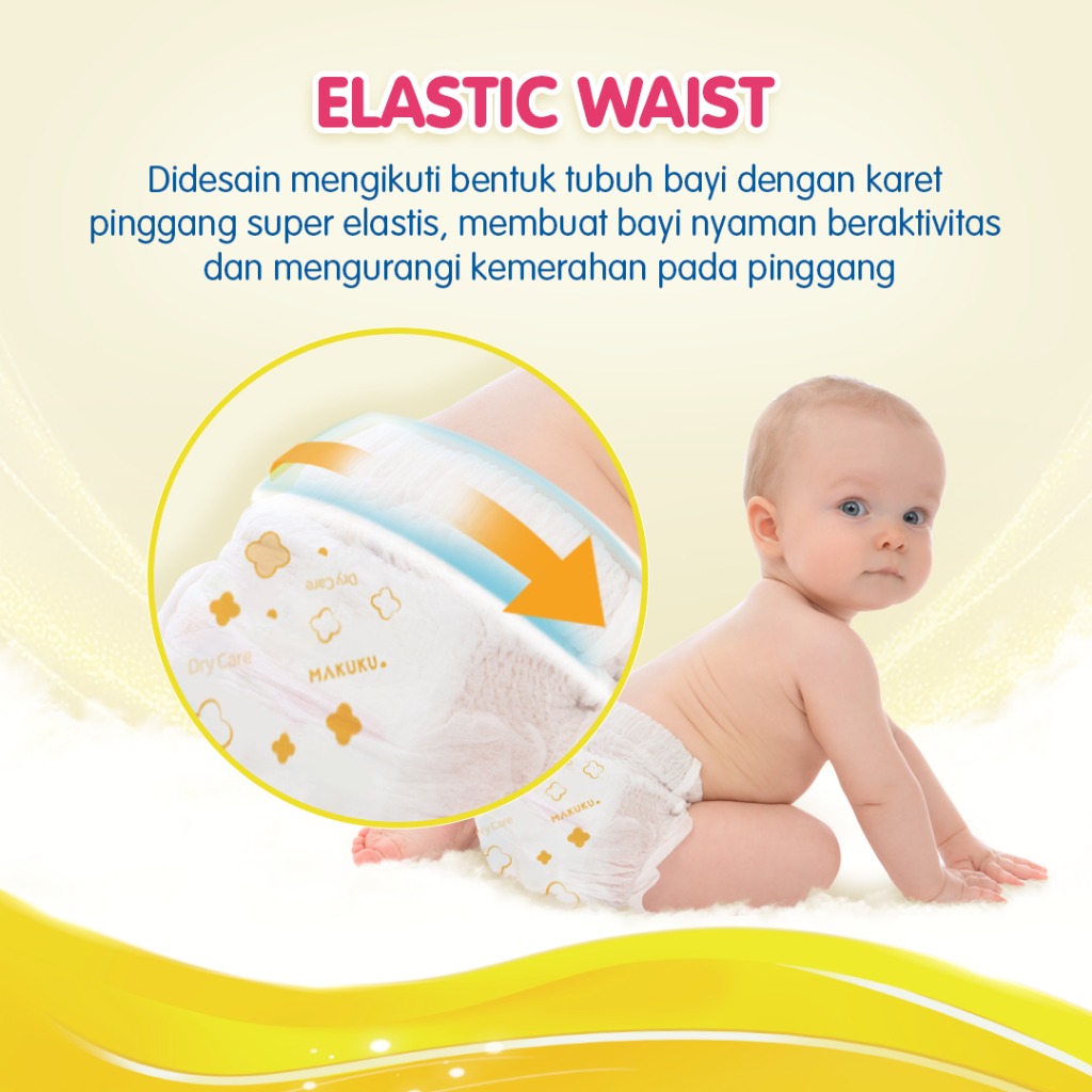 [6 PACK] Makuku Diapers Dry Care JUMBO Popok Bayi Celana/Perekat NB-S/M/L/XL/XXL - Gambar 4