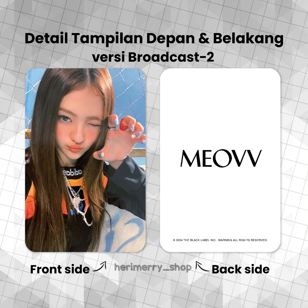 5 PCS) MEOVV MEOW Photocard - Premium 2-Sided PC Photocard