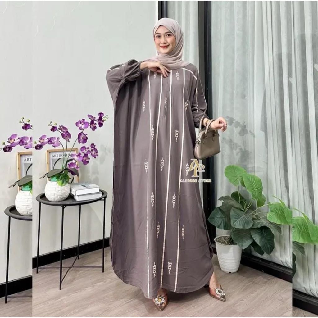 Najwa Kaftan by Batik AW Premium Rayon Kaftan Motif Busui Batik Kaftan ...
