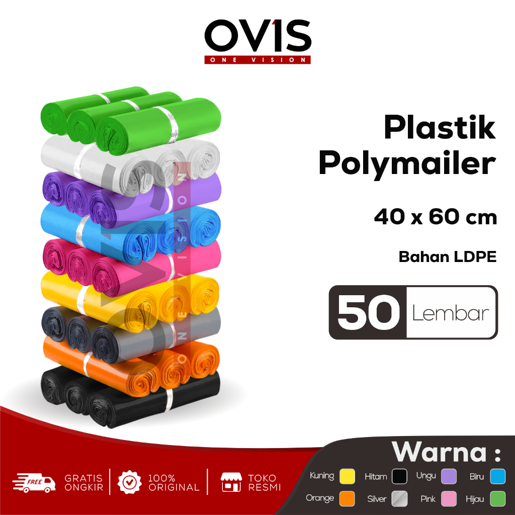 Plastik Polymailer 40x60 CM Packing Online LDPE 50 Pcs