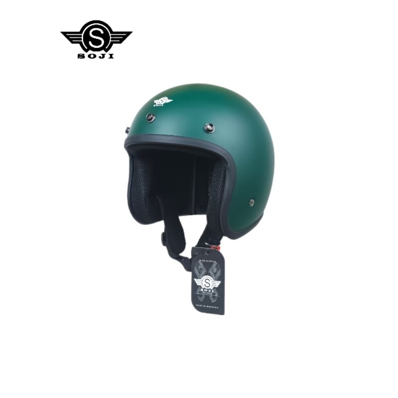 SOJI Helm Retro Anak Junior Polos 3-12 Tahun - Gambar 2