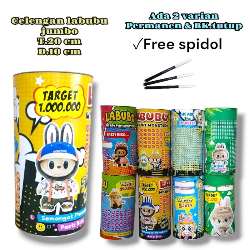 Jumbo VIRAL LABUBU TARGET PIG BANK FREE MARKERS | Shopee Singapore