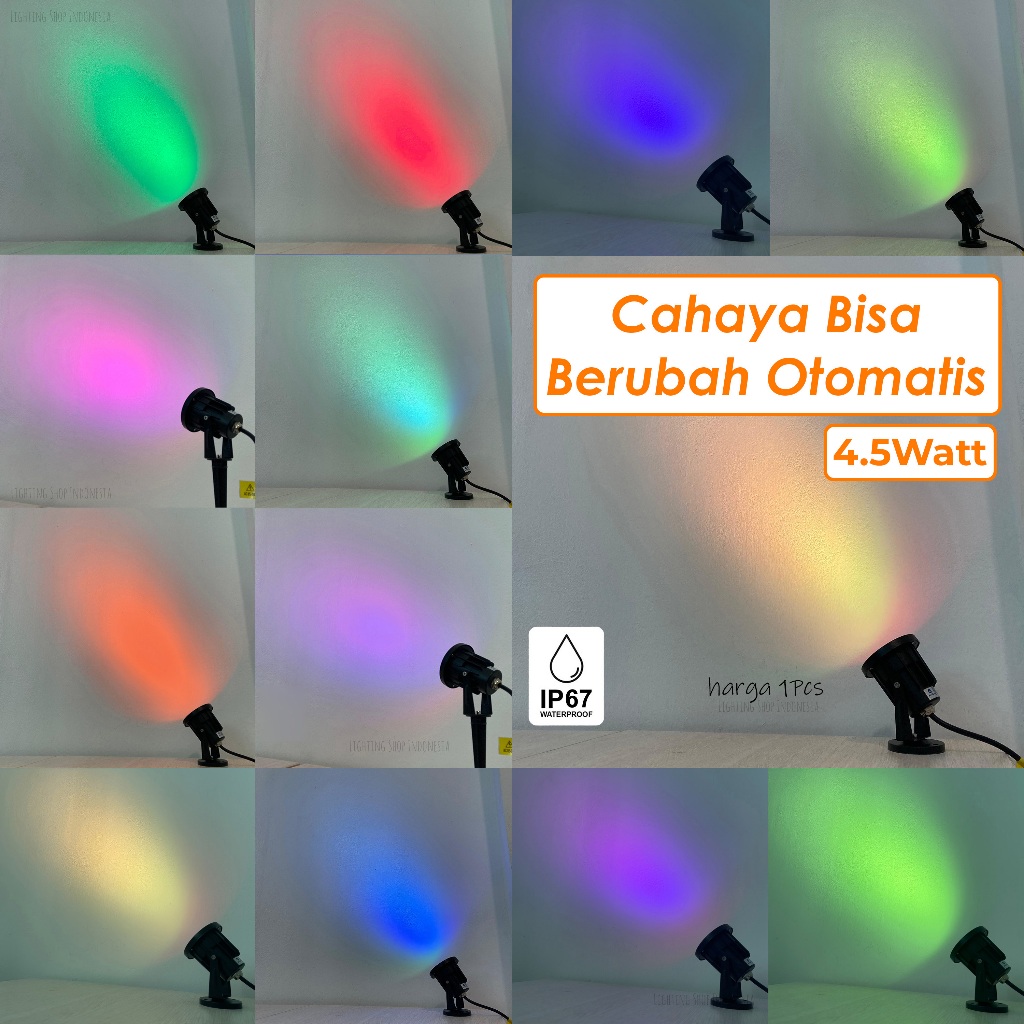 Spolight spotlight garden light change color rgb led 3w spotlight ...