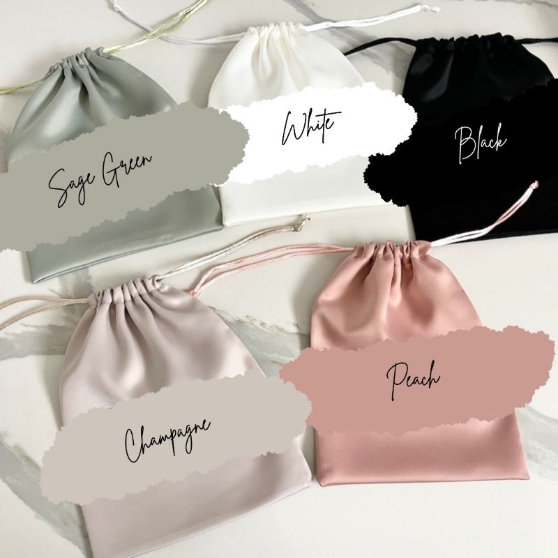 Multi-Purpose Satin Silk Drawstring Bag Pouch Travel Drawstring Bag ...