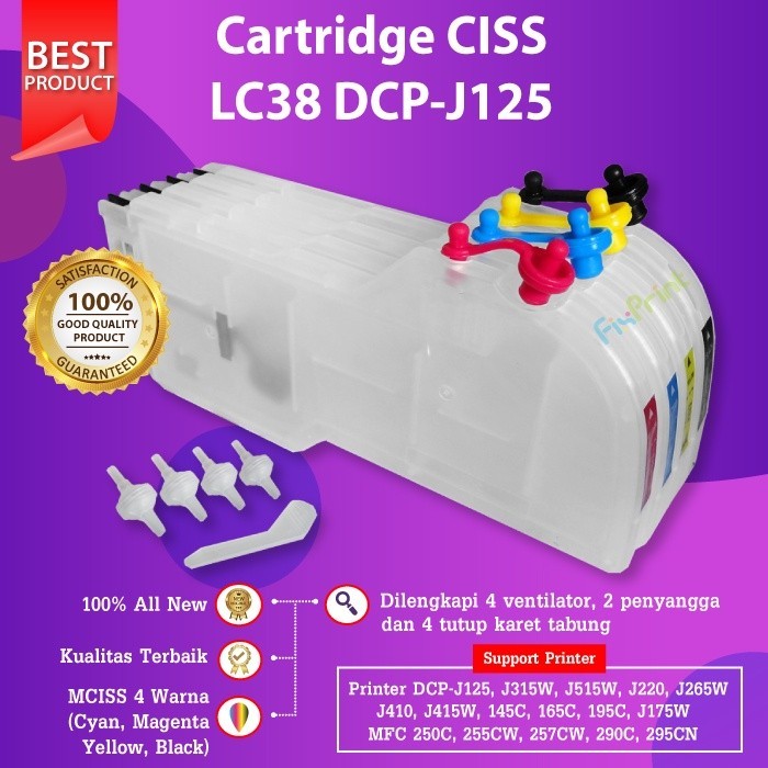 FixPrint CISS Infus LC38 LC39 LC67 Cartridge J125 J315W J415W J515W J265W J220 - Gambar 2
