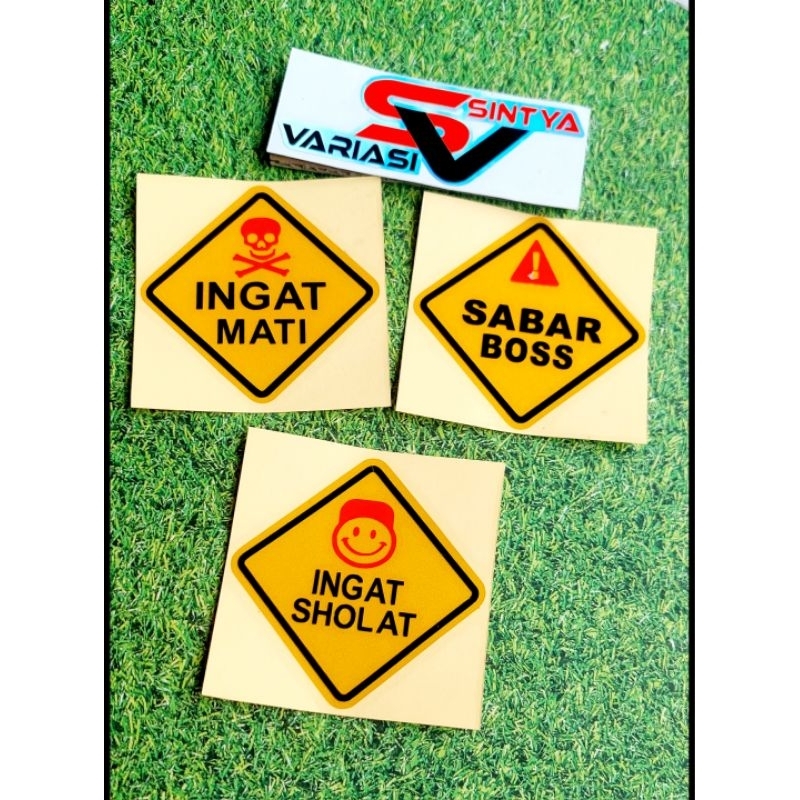WARNING STICKER WANTS DEATH, WANT TO PRAY SABAR BOS CUTTING STICKER ...