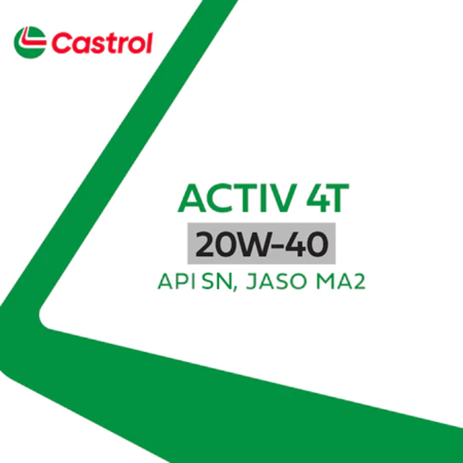 Oli Mesin Motor Castrol ACTIV 4T 20W-40 (0.8L) - Gambar 3