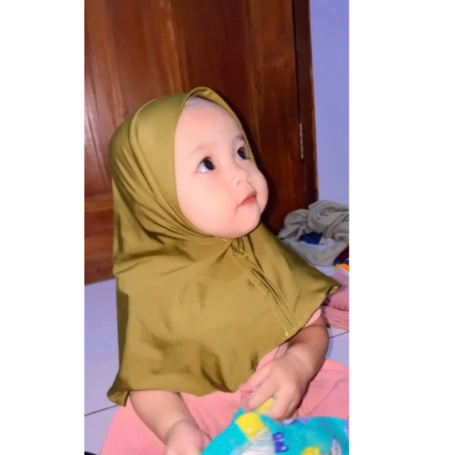 Bergo Instan Anak Non Pet Malay Jersey Jatuh Adem - Gambar 3