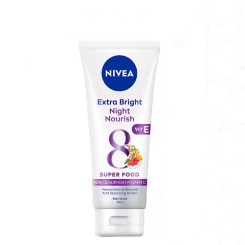 Nivea Extra White Body Serum Night Nourish 180 ML / Body Serum / Perawatan Tubuh - Gambar 3