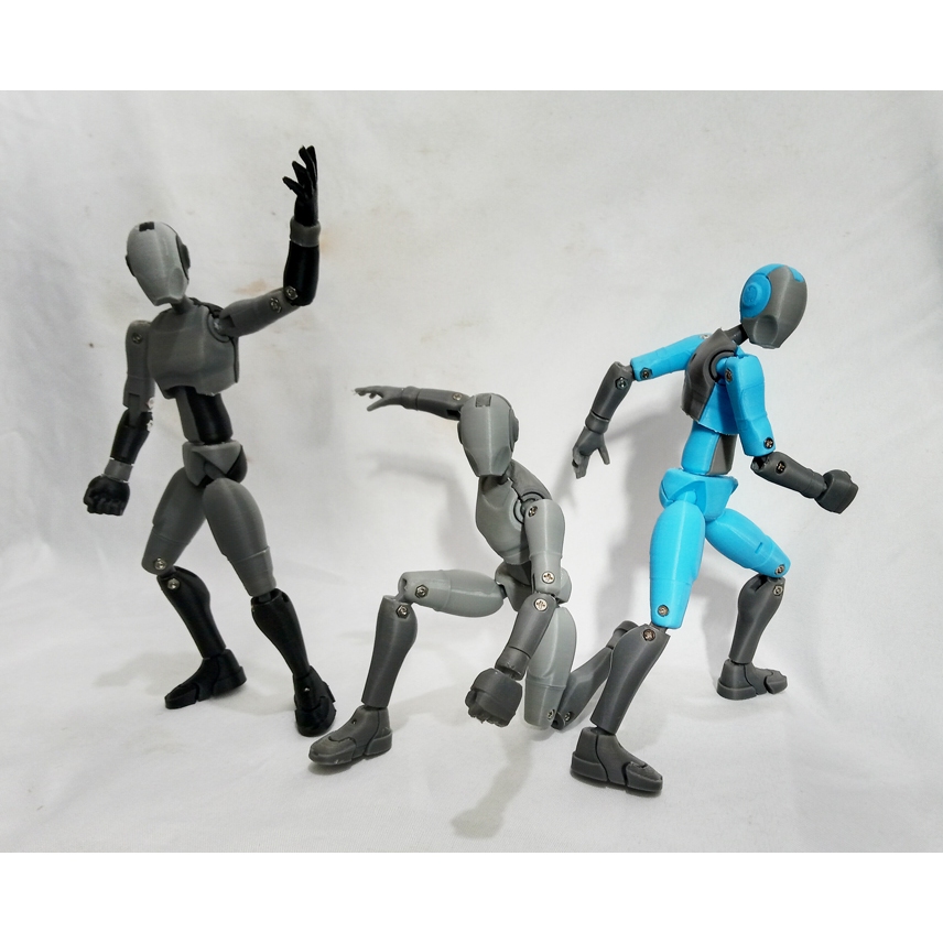 Flexybones Mk.III Articulated Action Figure 3D Printed Statue Poseable ...