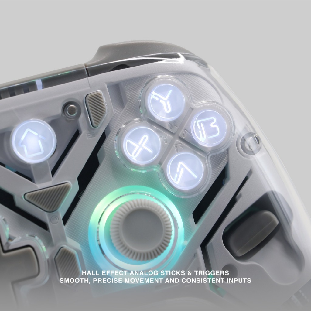 Rexus GX500 / GX-500 Gamepad Multiplatform Joystick Removable Case Transparant Hall Effect - Gambar 4