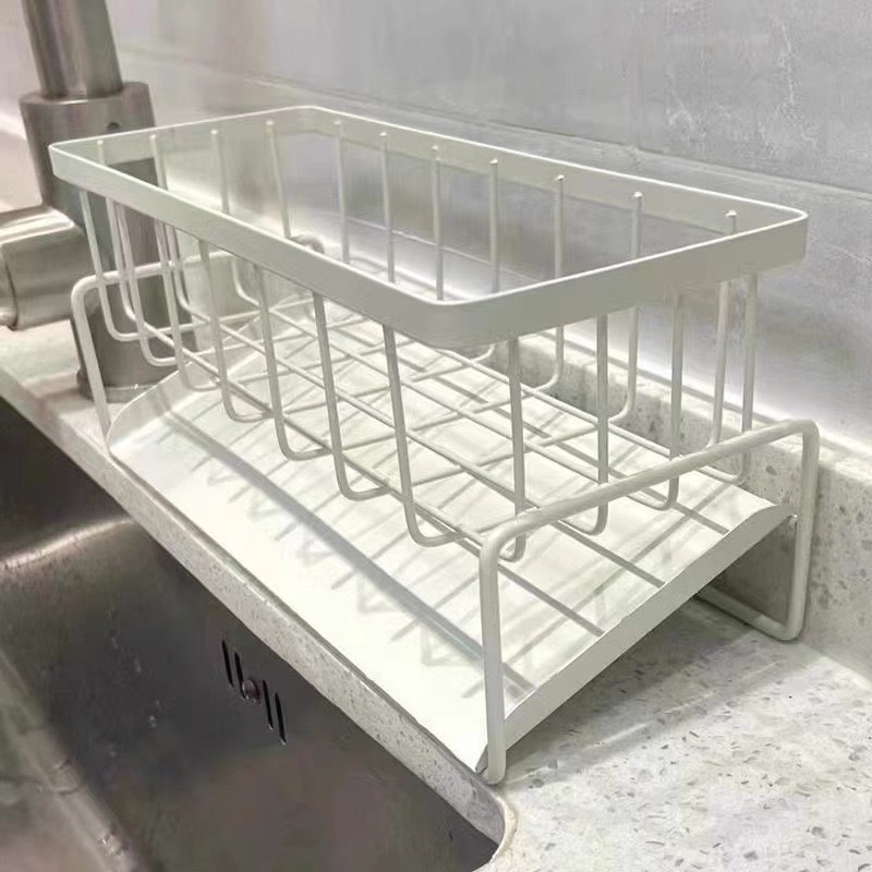 PUSAT17 RAK WASTAFEL TEMPAT SPONS AESTHETIC RAK WASTAFEL CUCI PIRING PLASTIK RAK PENGERING SPONS RAK DAPUR KERANJANG TIRIS WASTAFEL BAK CUCI PIRING SINK DAPUR - Gambar 4