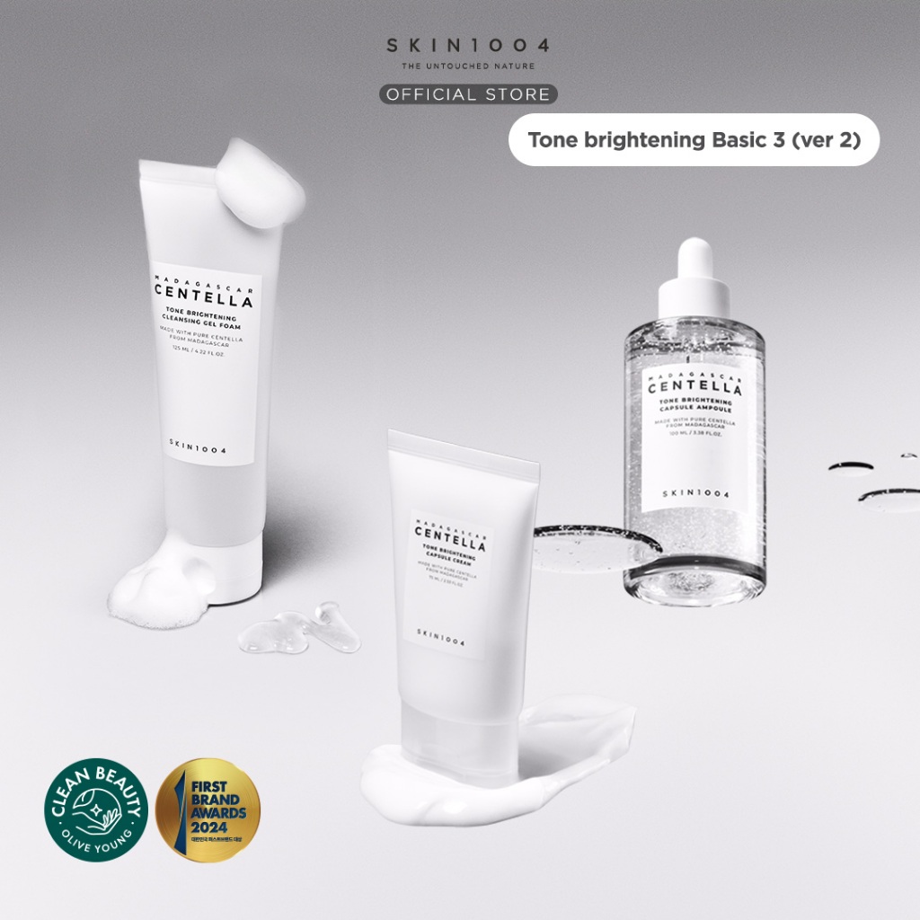 SKIN1004 Tone-up Essential Set (Tone Brightening Capsule Ampoule 100ml + Capsule Cream 75ml + Gel Foam 125ml)