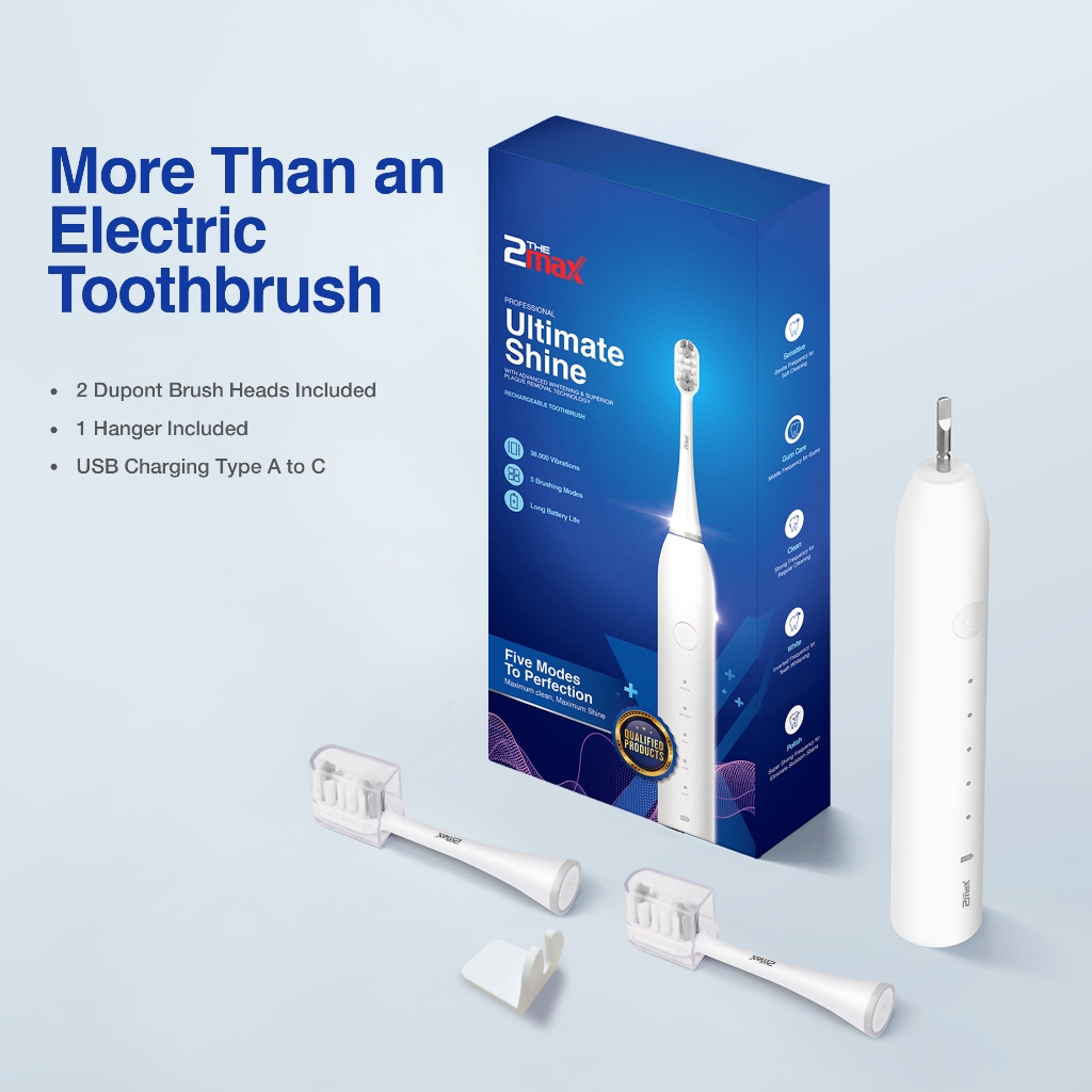 2 The Max Professional Ultimate Shine - Sonic Electric Toothbrush - Gambar 4