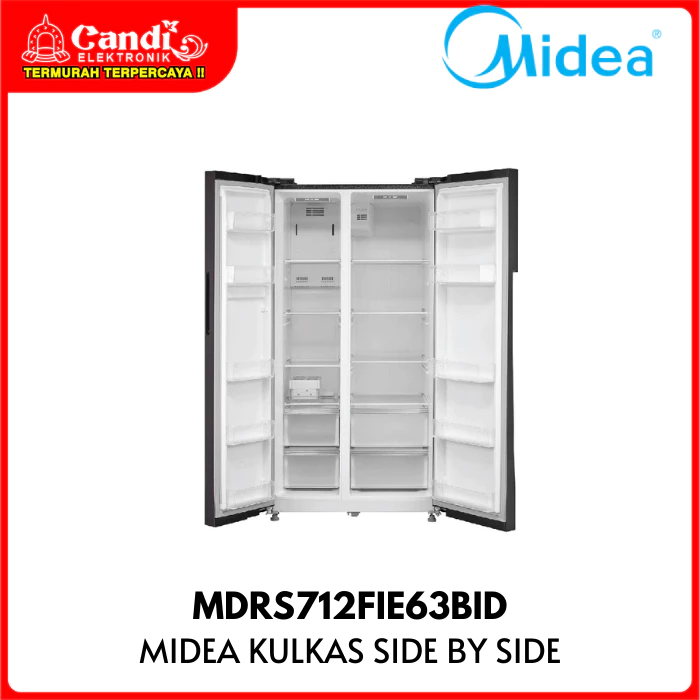 MIDEA Kulkas Side by Side Kapasitas 548 Liter MDRS 712 FIE63 BID Digital Control Inverter Quattro MDRS712FIE63 MDRS712FIE63BID - Gambar 2