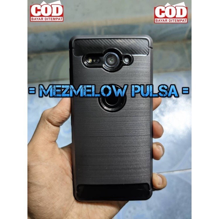 Soft Case Fiber Carbon Casing Caseng Softcase Case SONY XPERIA XZ2 BIASA - Gambar 3