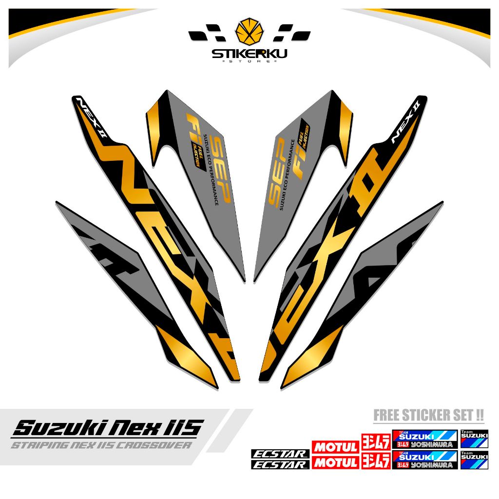 SUZUKI STICKER NEX 115SUZUKI MTF 14/ NEX 2 STRIPING/ NEX CROSSOVER ...