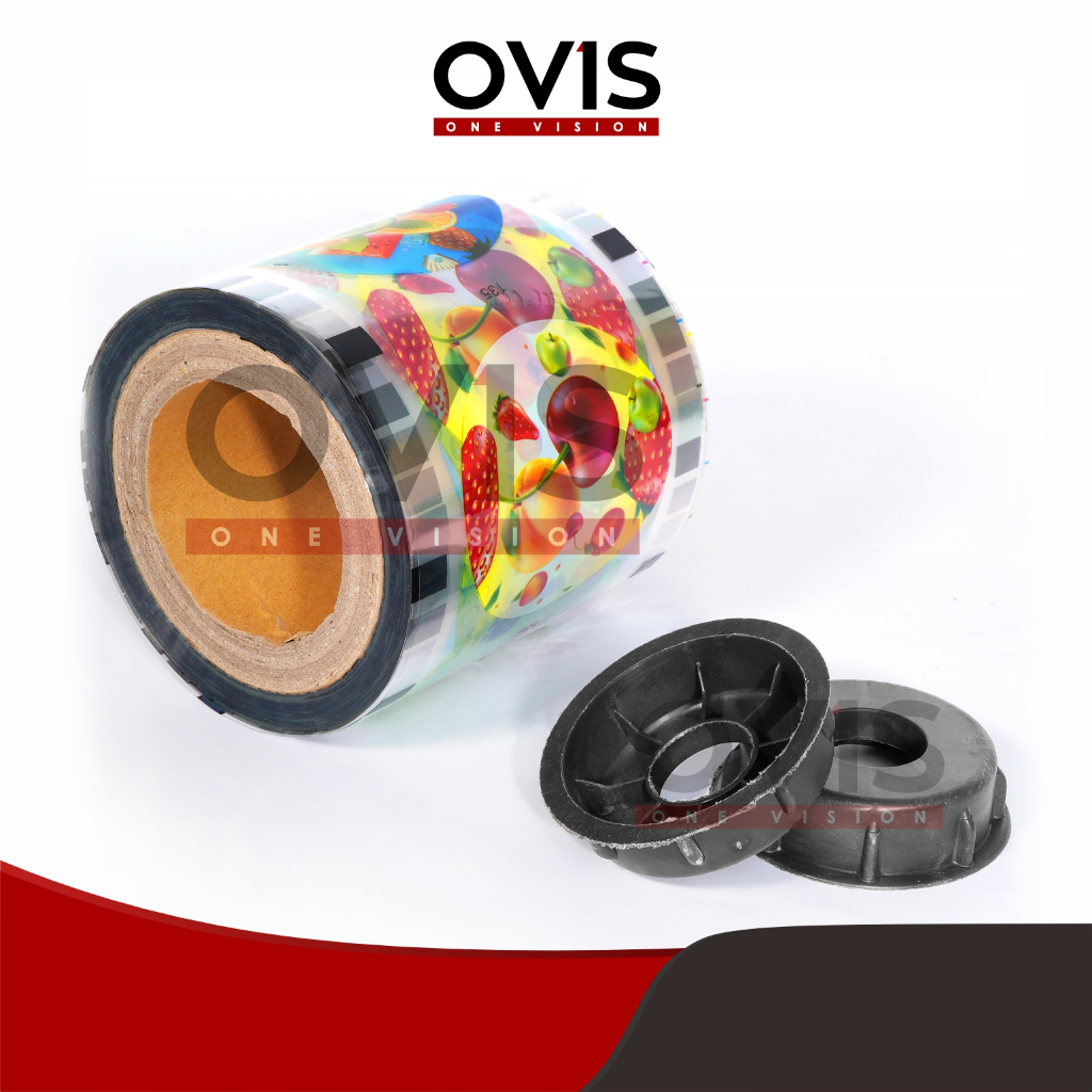 Cup Lid Sealer Tutup Segel Press Gelas Minum Plastik Roll 1200 Cups - Gambar 2