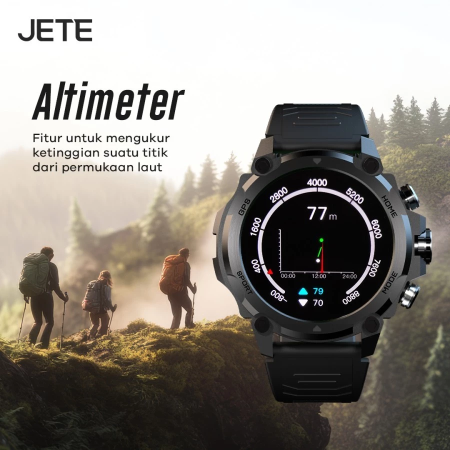 Smartwatch JETE VOLT with GPS Built in Amoled Display Waterproof - Altimeter & Barometer Features - Garansi Resmi 2 Tahun - Gambar 3