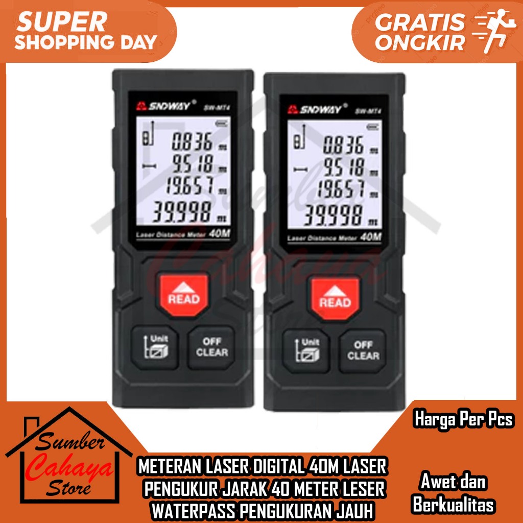 Digital Laser Distance Meter 40 Meters Distance Measuring Tape 40m ...