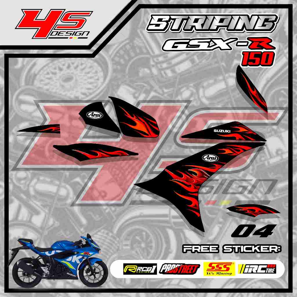 04 GSX STRIPING STICKER - GSX STRIPING STICKER | Shopee Singapore