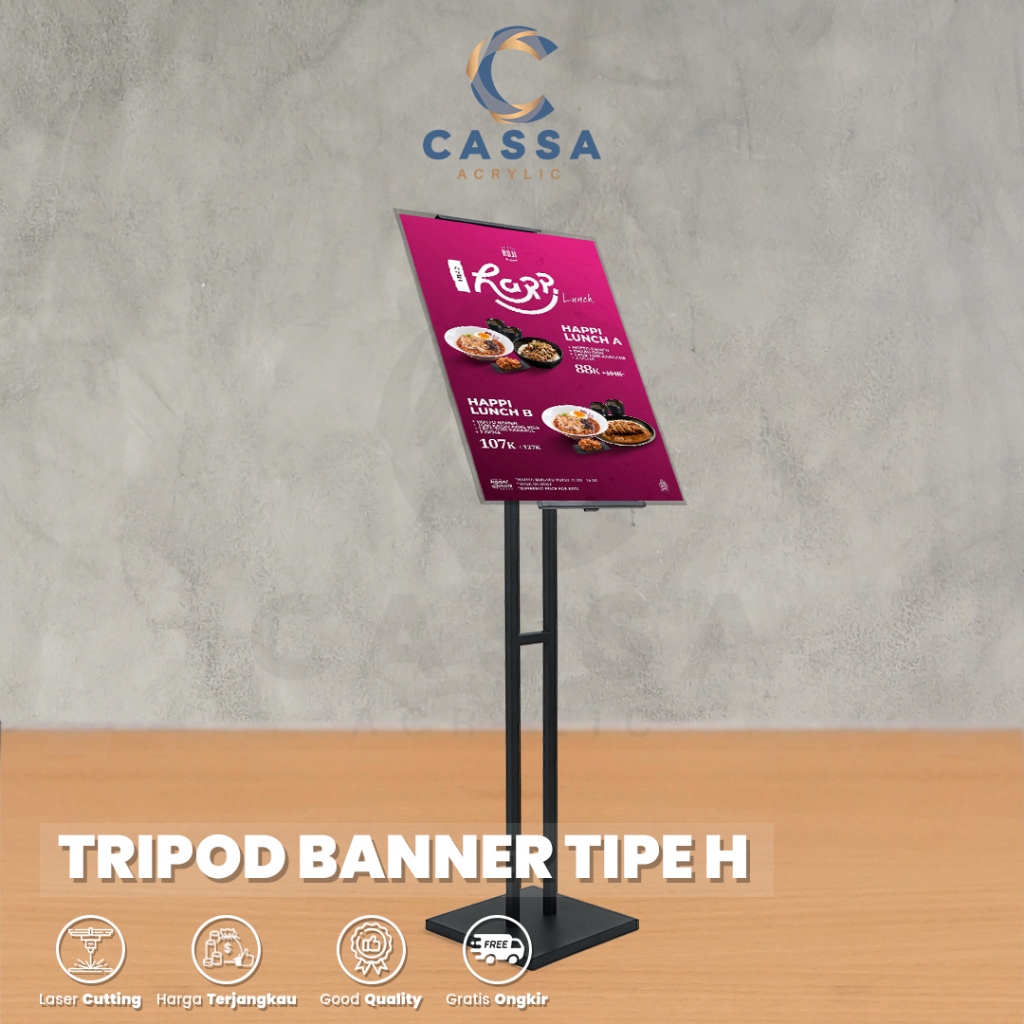 Tripod Banner Model H Standing Banner Slanted Board Standing Poster ...
