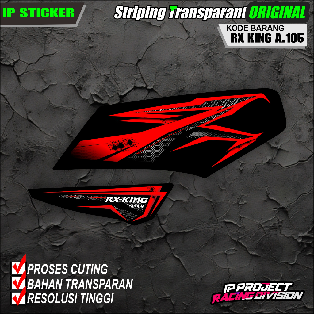 YAMAHA RX KING 1983 - 2002 MOTORCYCLE STRIPING STICKER HOLOGRAM AND ...