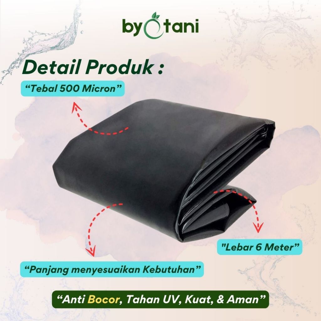 Plastik HDPE Geomembrane Tebal 500 Micron Lebar 6 Meter - Gambar 3