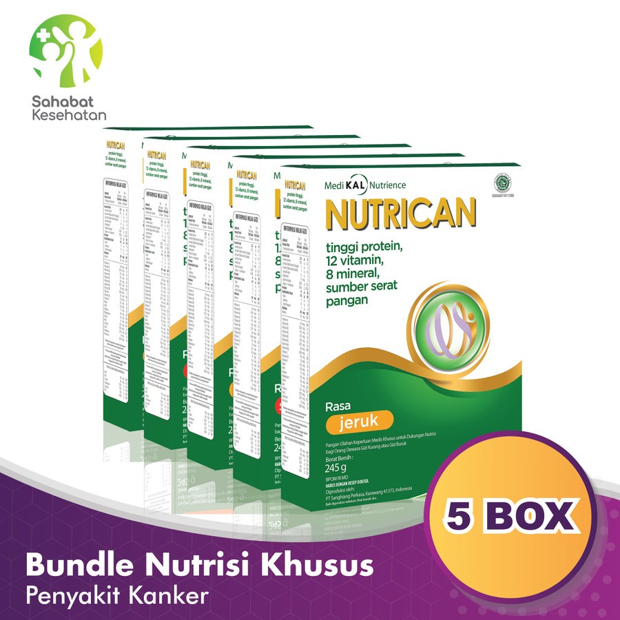 Bundle of 5 Boxes Nutrican 245 grams of High Energy and Protein ...