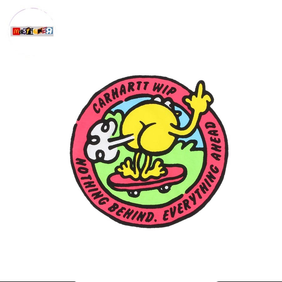 Carhartt wip skateboards nothing behind graphic diecut sticker retro ...