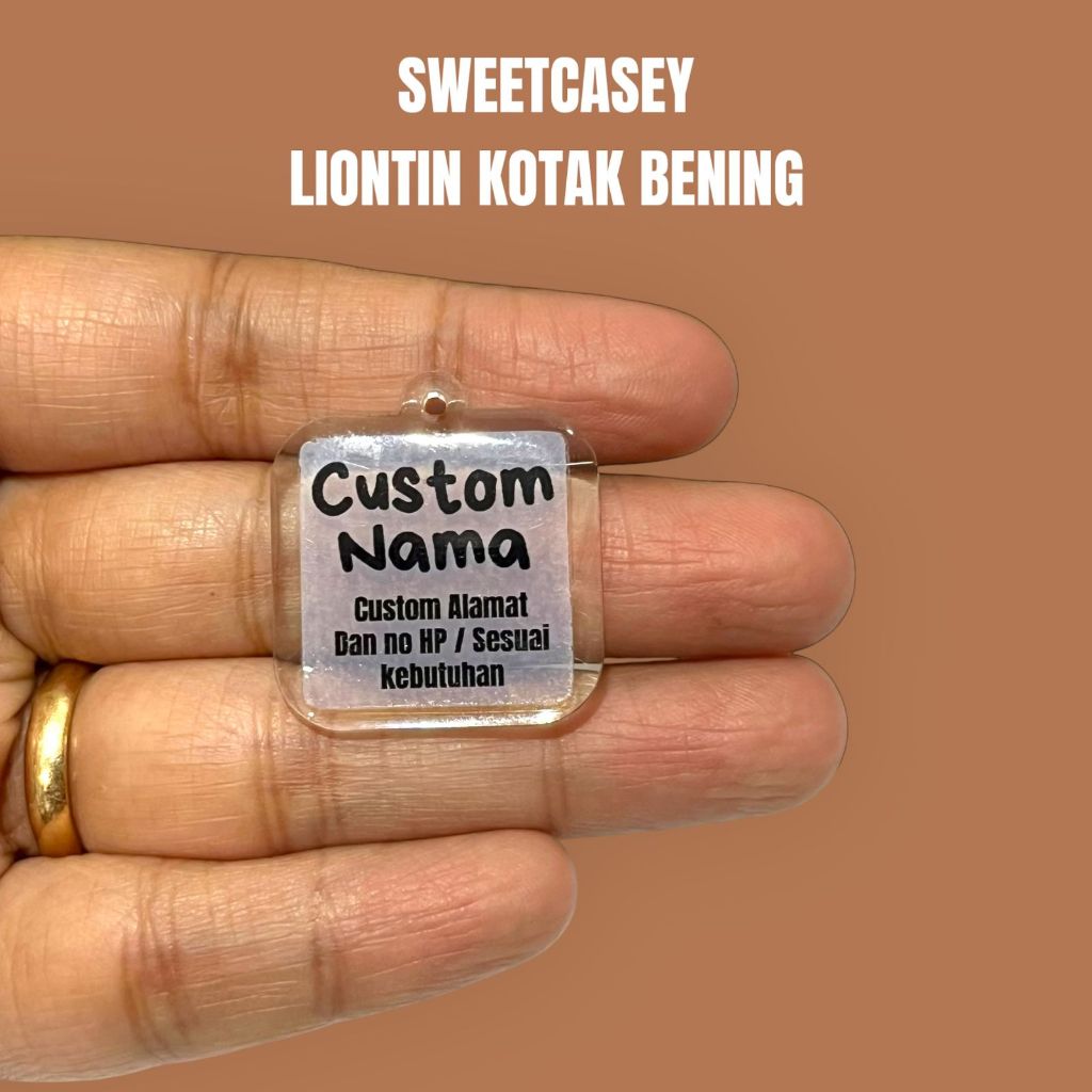VARIASI KOTAK LIONTIN ONLY VARIASI KOTAK CUSTOM NAMA UNTUK KALUNG KUCING / ANJING - Gambar 2