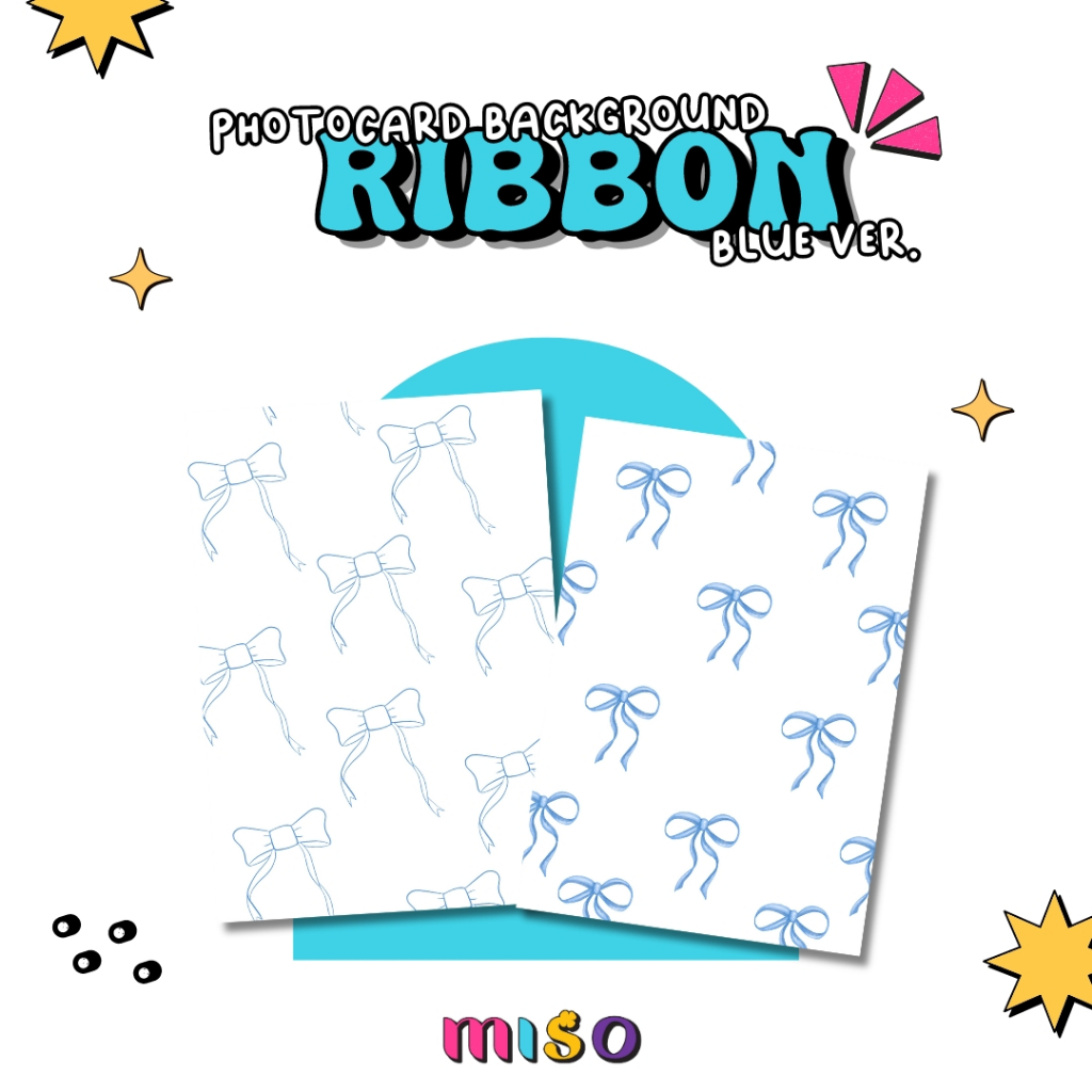 Photocard Background RIBBON BLUE / Photocard Filler Background / PC ...